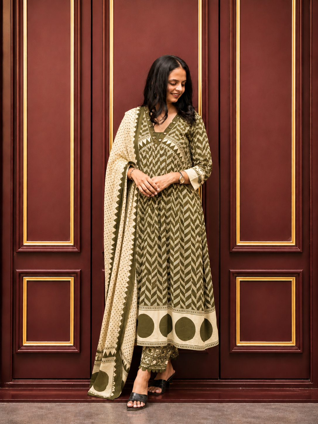 Premium Printed Cotton Kurta Set