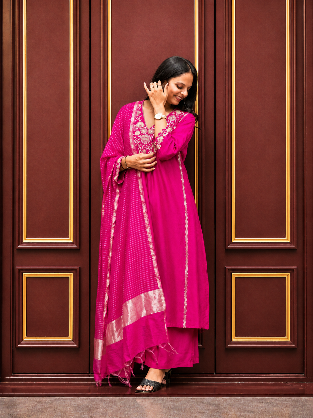 Premium Embroidered Straight Kurta Set