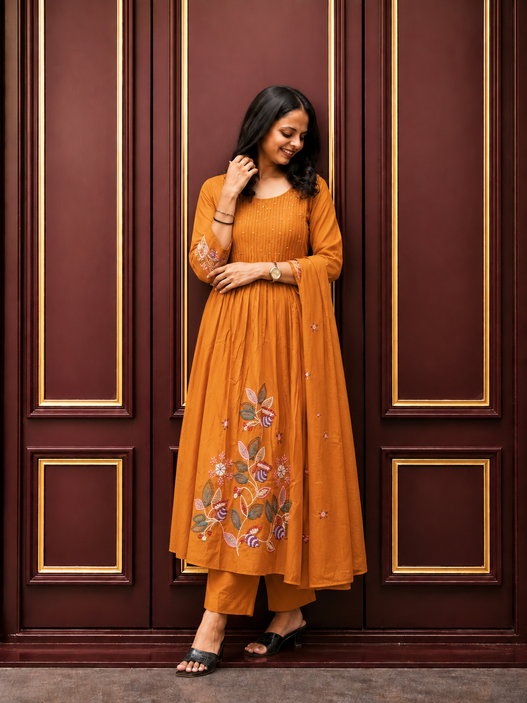 Premium Embroidered Cotton Kurta Set