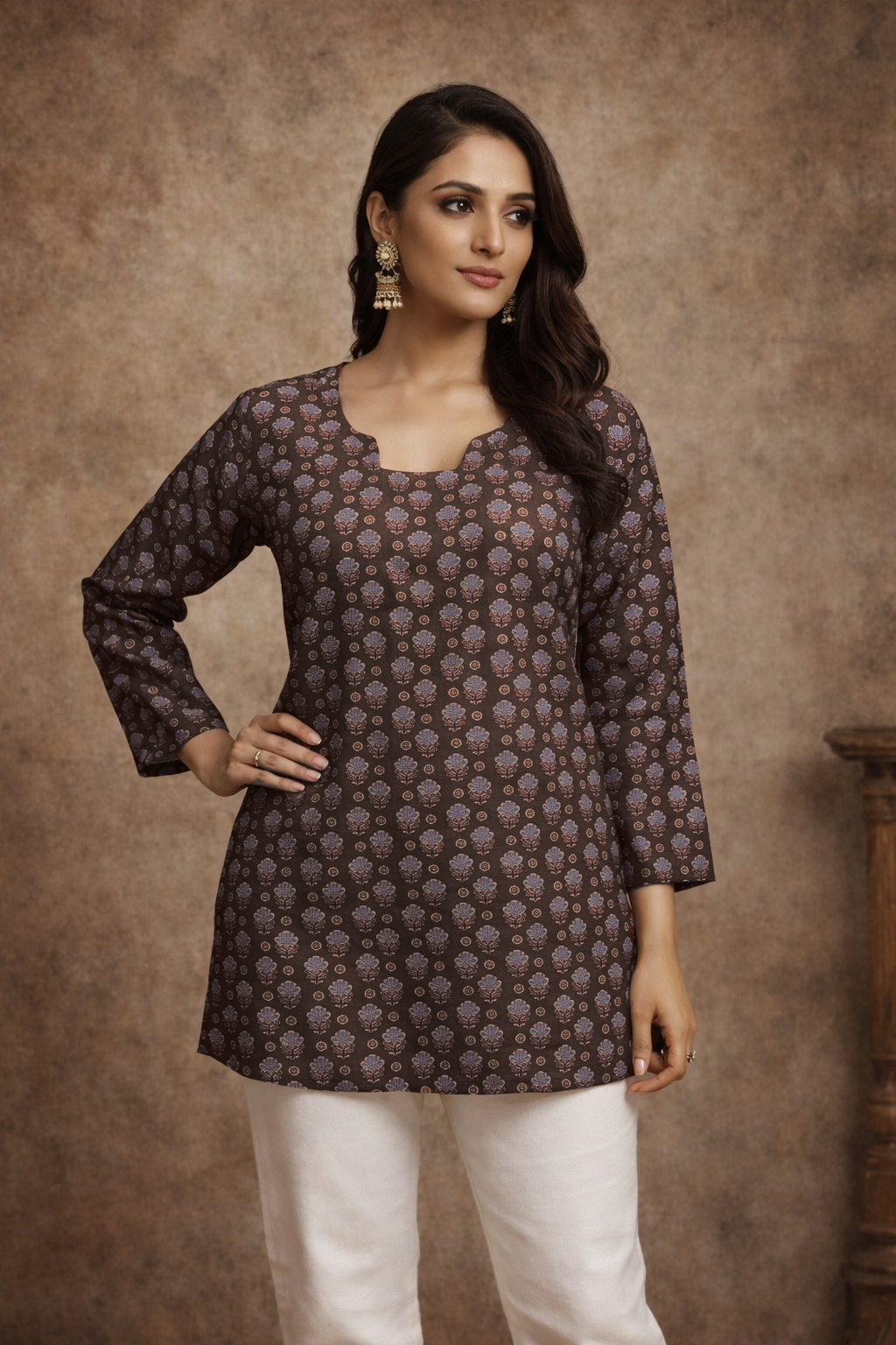Printed Cotton Short Top | Daily Wear
