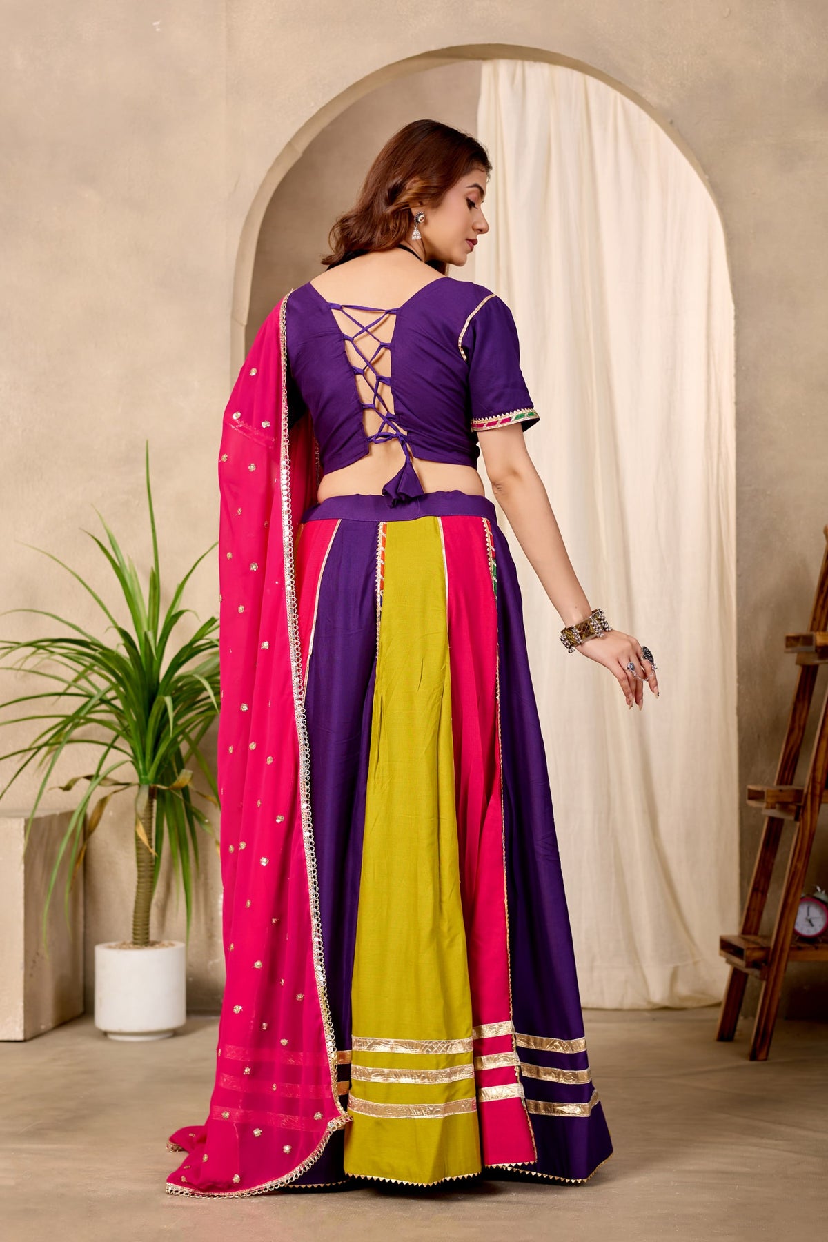 Designer Multicolor Lehenga Choli with Dupatta