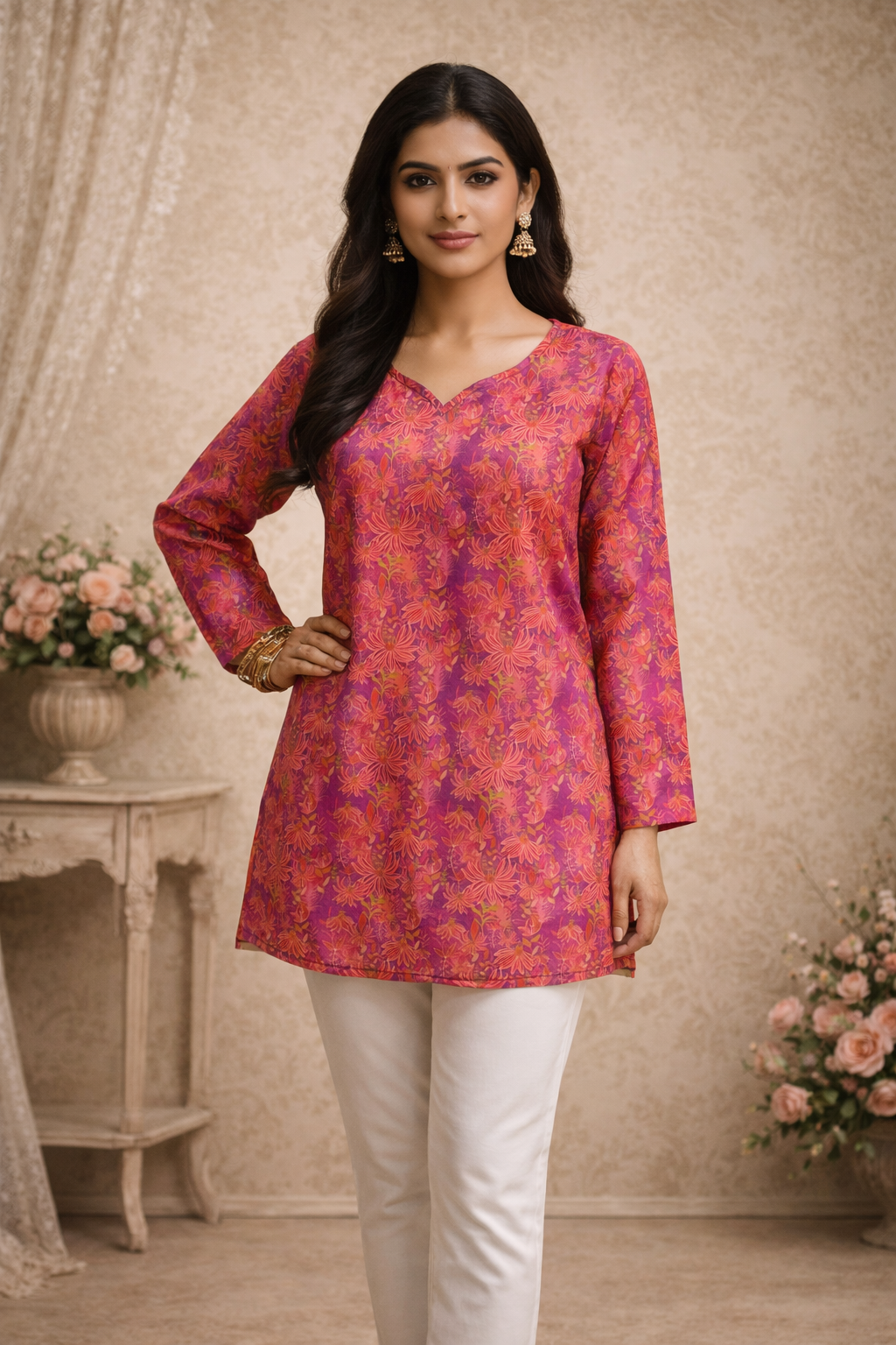 Printed Cotton Short Top | Daily Wear