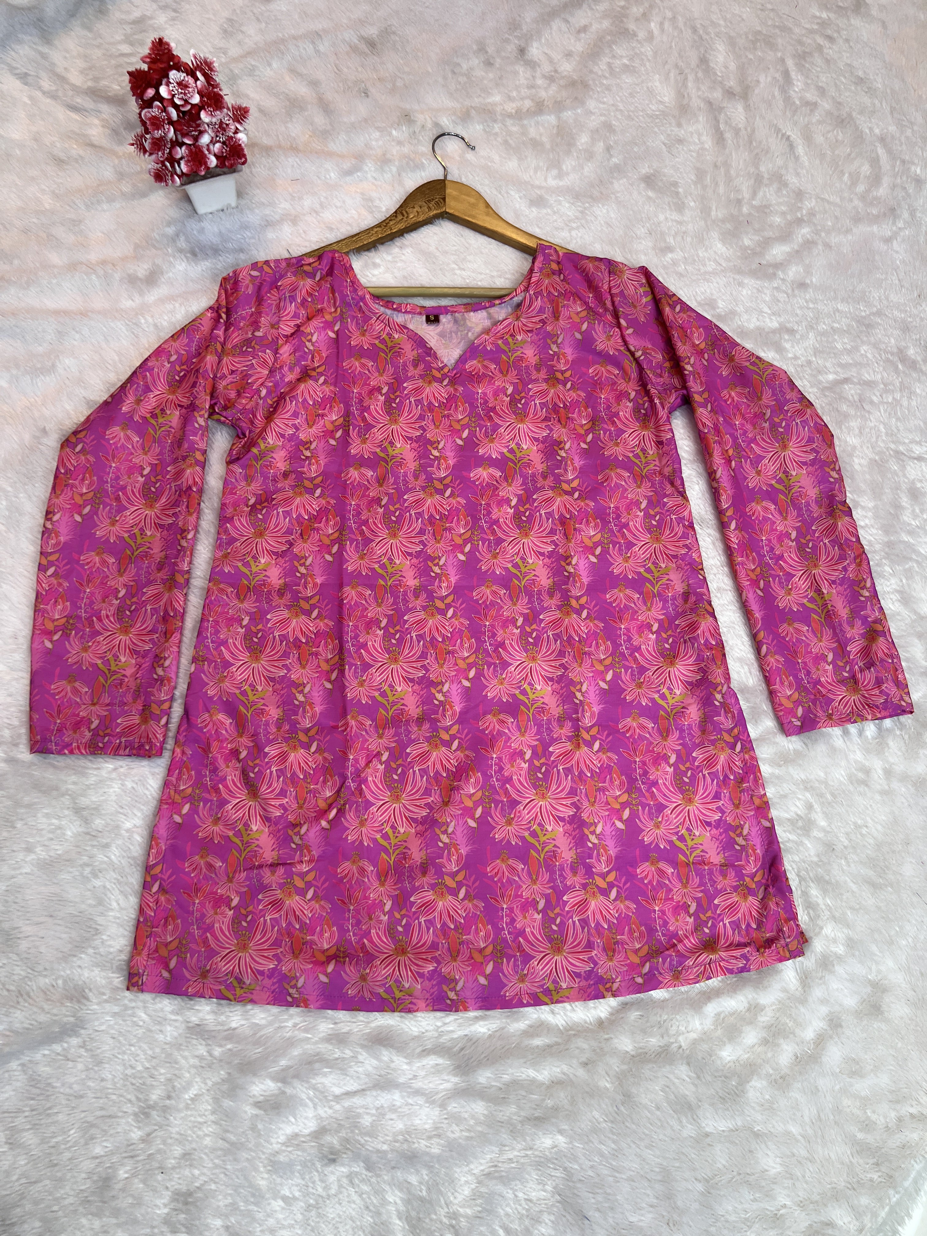 Printed Cotton Short Top | Daily Wear