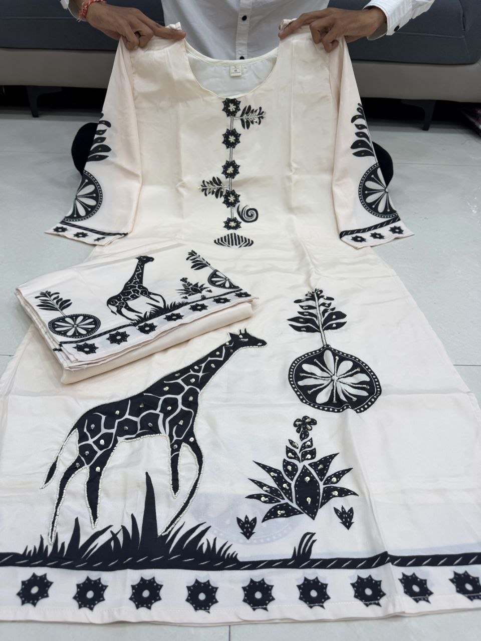 Premium Embroidered Straight Kurta Set