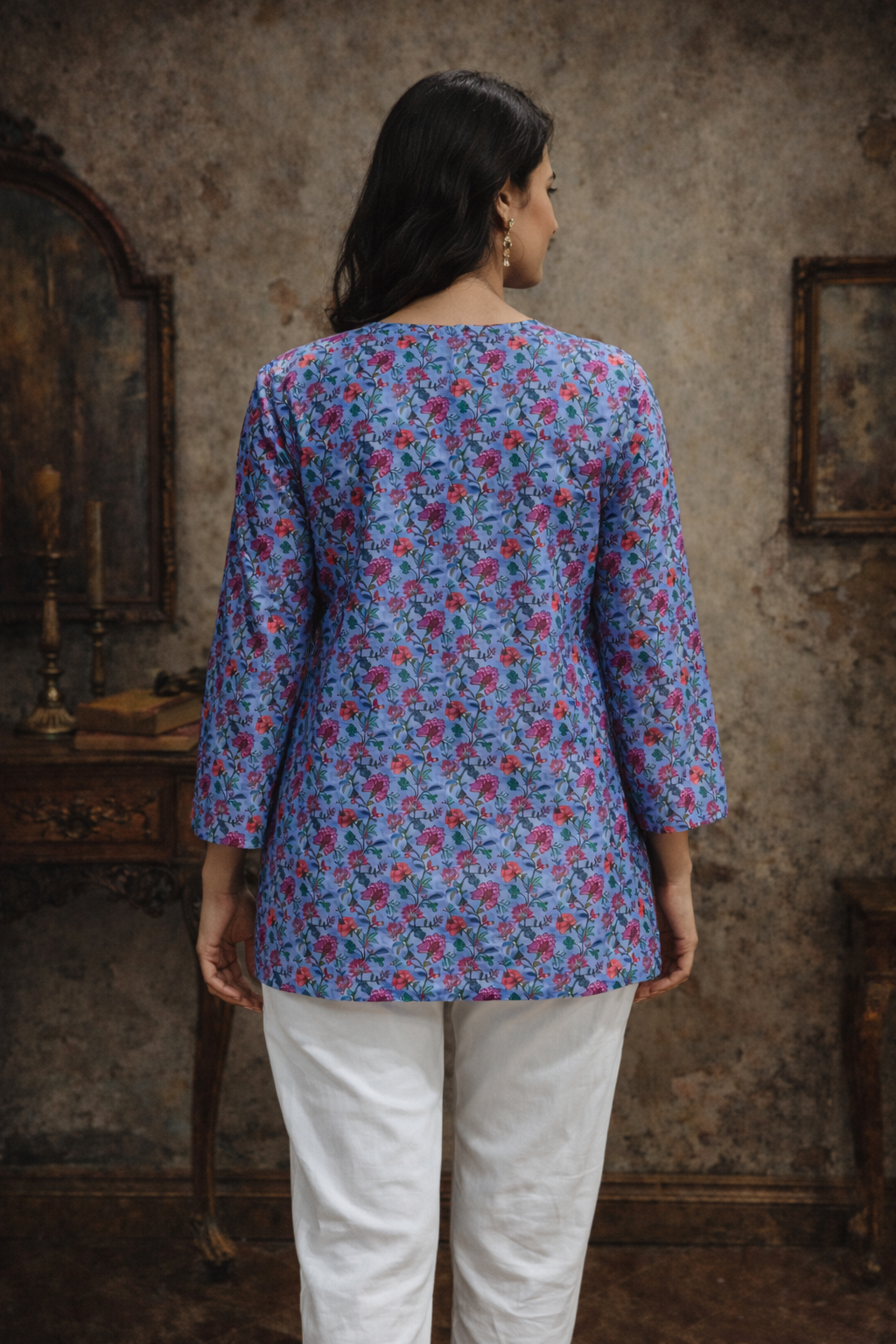 Printed Cotton Short Top | Daily Wear