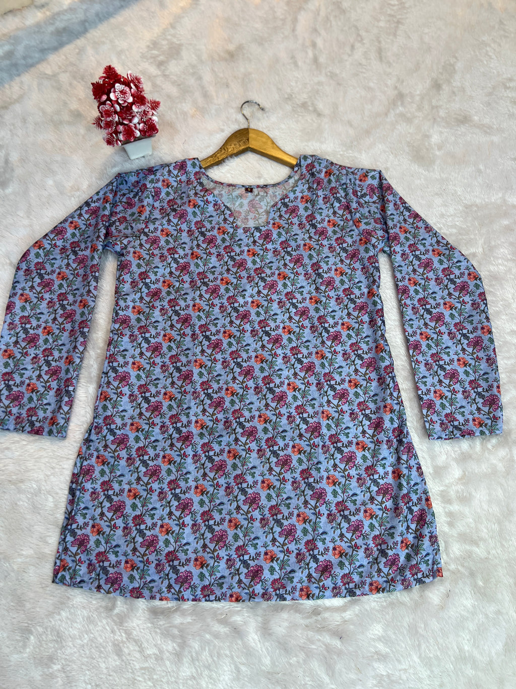 Printed Cotton Short Top | Daily Wear