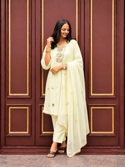 Premium Embroidered Mirror Work  Kurta Set