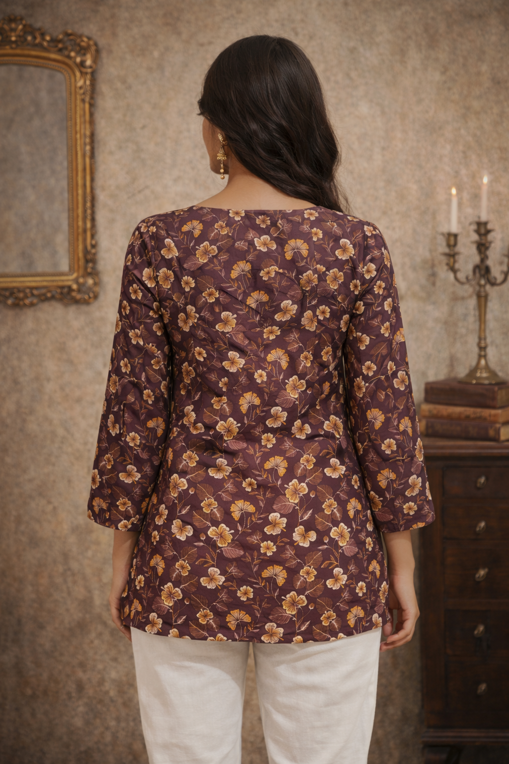 Printed Cotton Short Top | Daily Wear