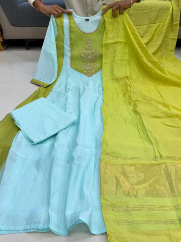 Neck Embroidered Kurta  Set