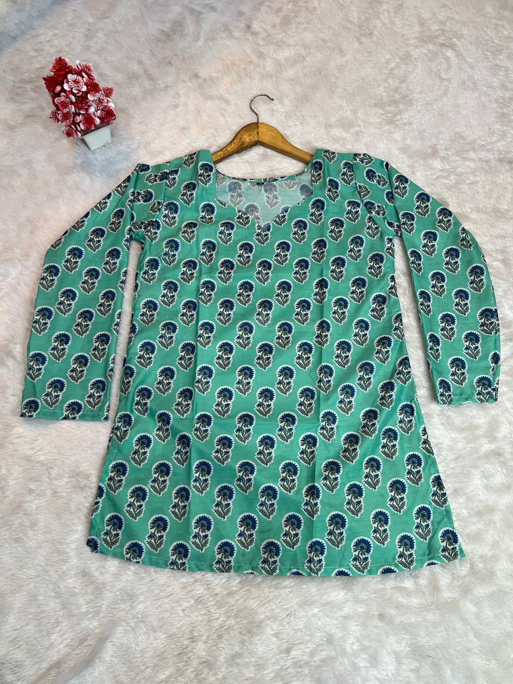 Printed Cotton Short Top | Daily Wear