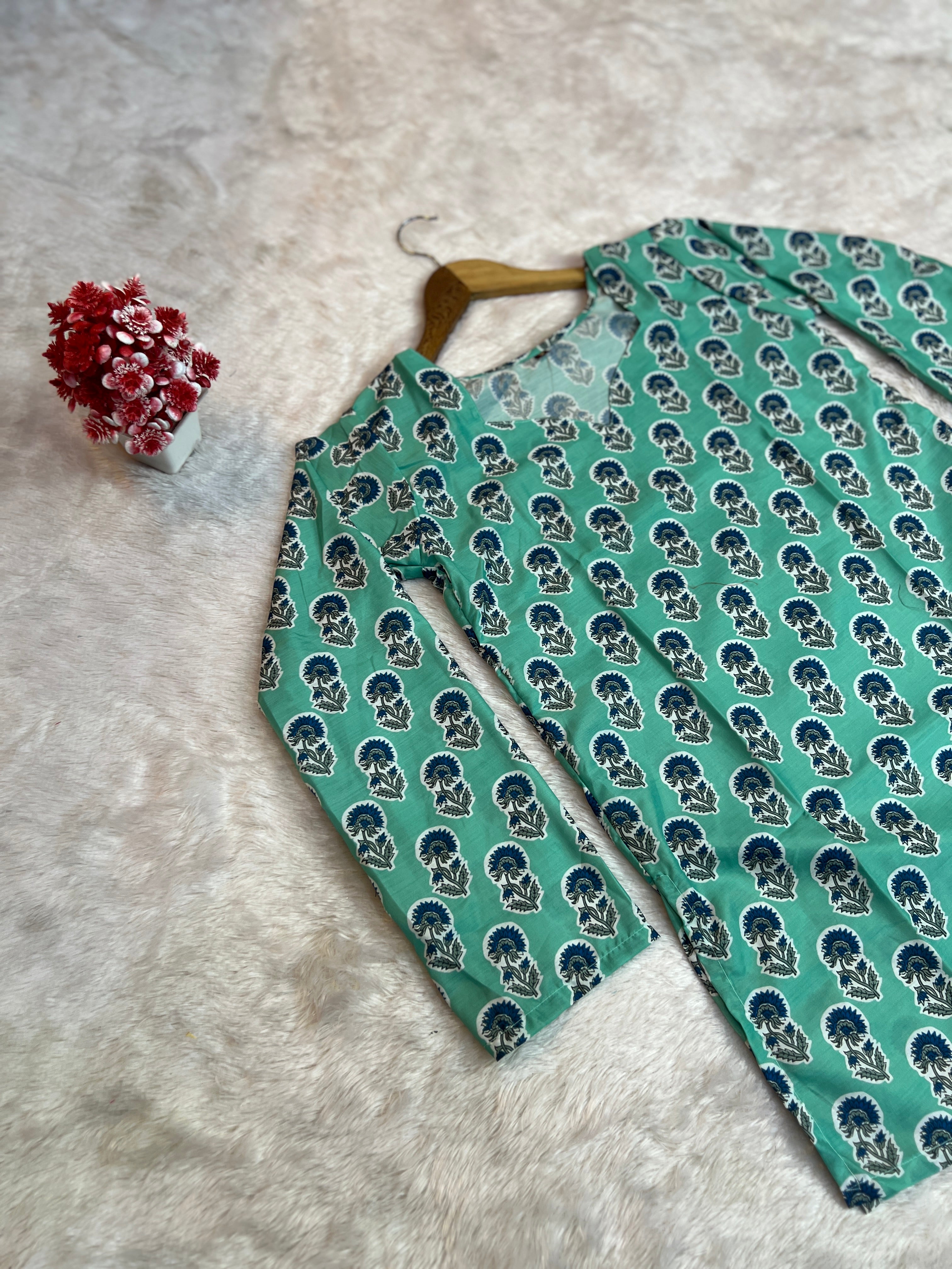 Printed Cotton Short Top | Daily Wear