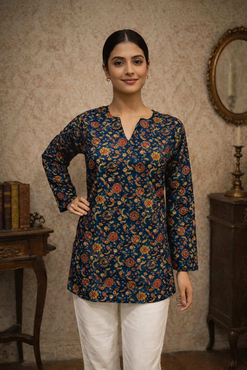 Printed Cotton Short Top | Daily Wear