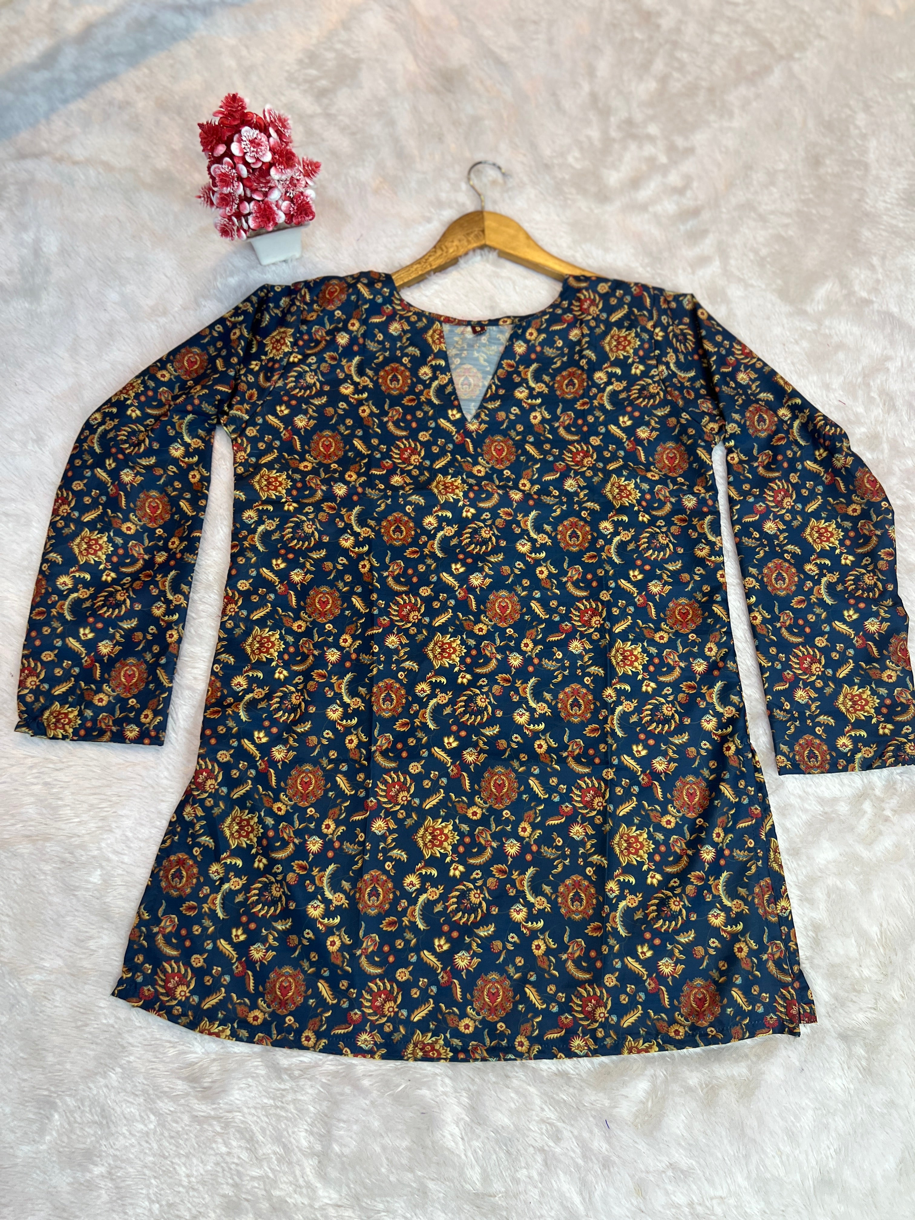 Printed Cotton Short Top | Daily Wear