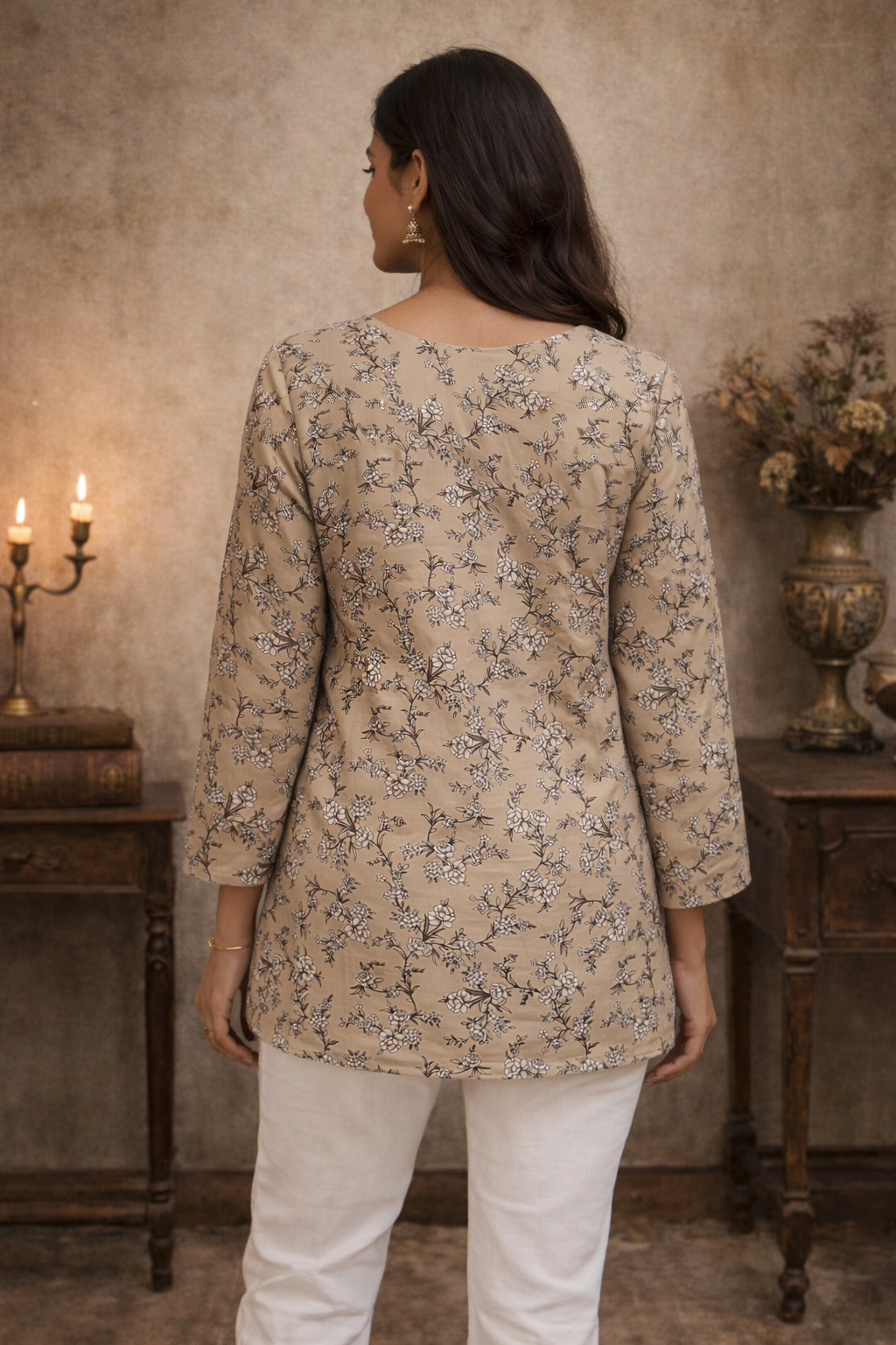 Printed Cotton Short Top | Daily Wear