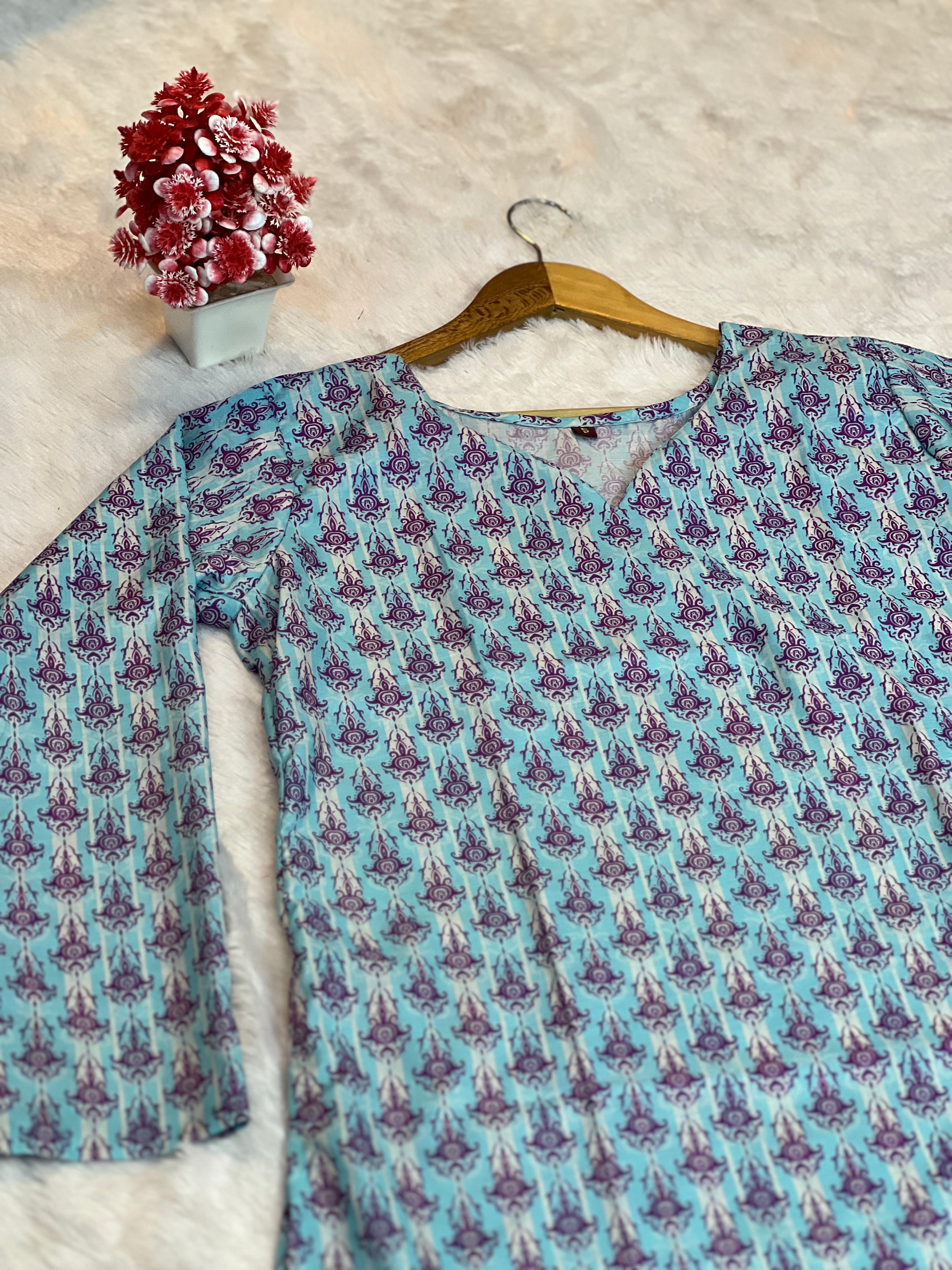 Printed Cotton Short Top | Daily Wear