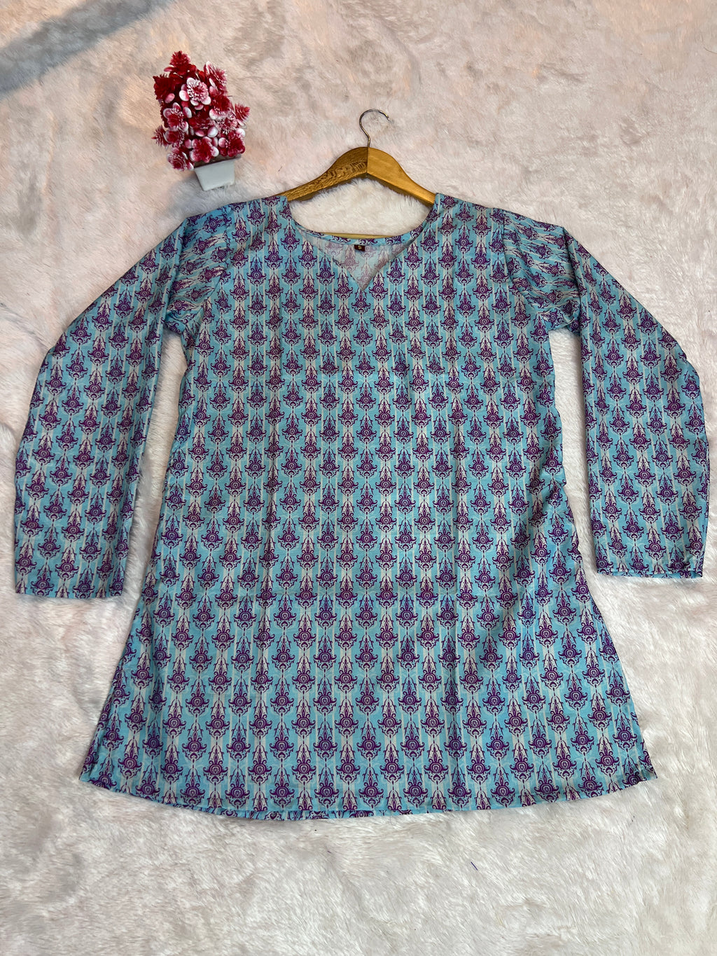 Printed Cotton Short Top | Daily Wear