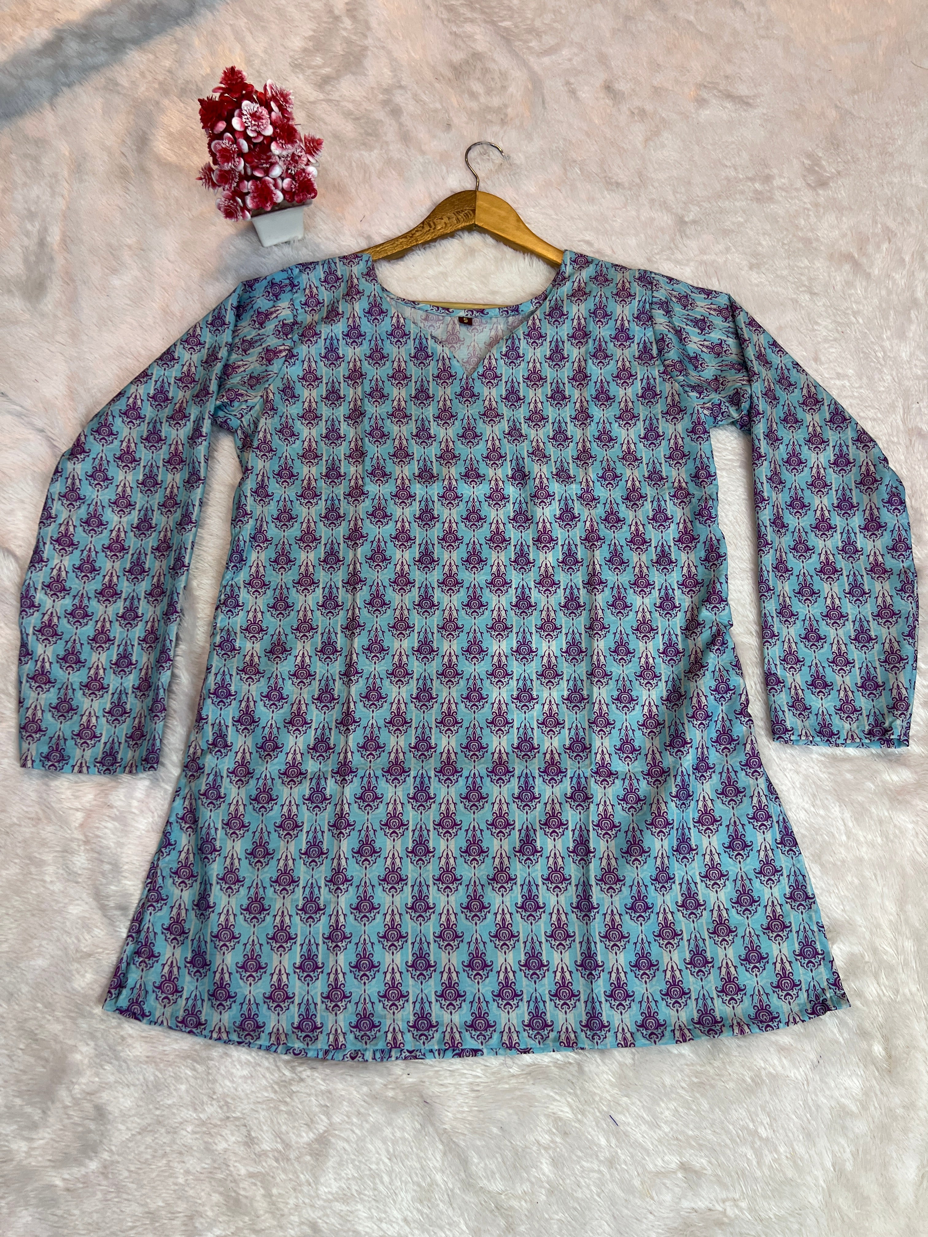 Printed Cotton Short Top | Daily Wear
