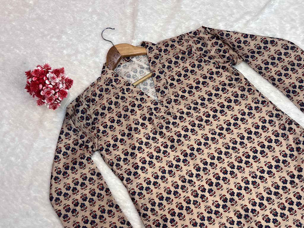 Printed Cotton Short Top | Daily Wear