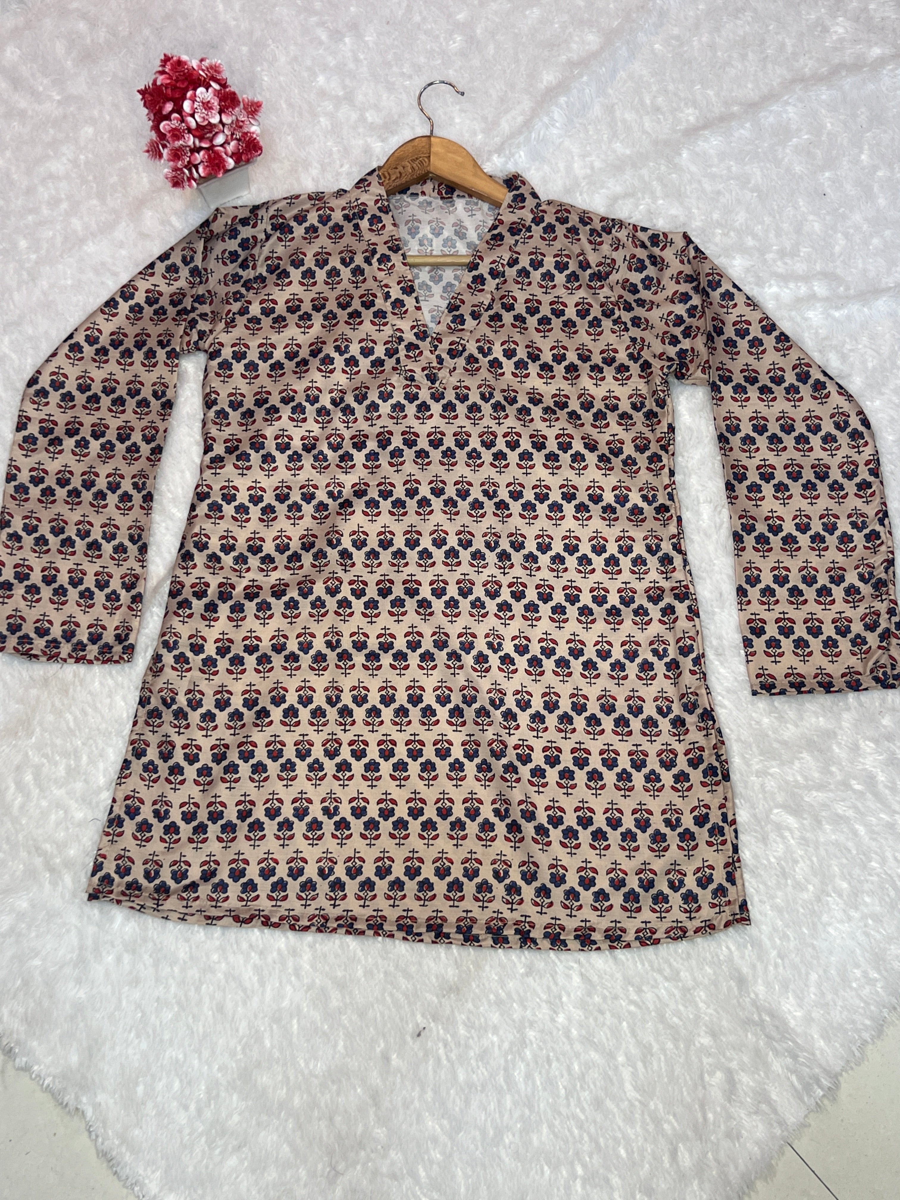 Printed Cotton Short Top | Daily Wear
