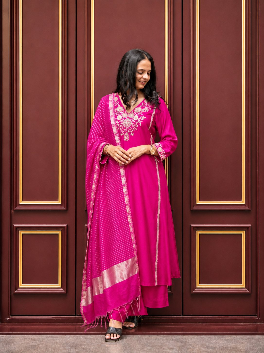 Premium Embroidered Straight Kurta Set