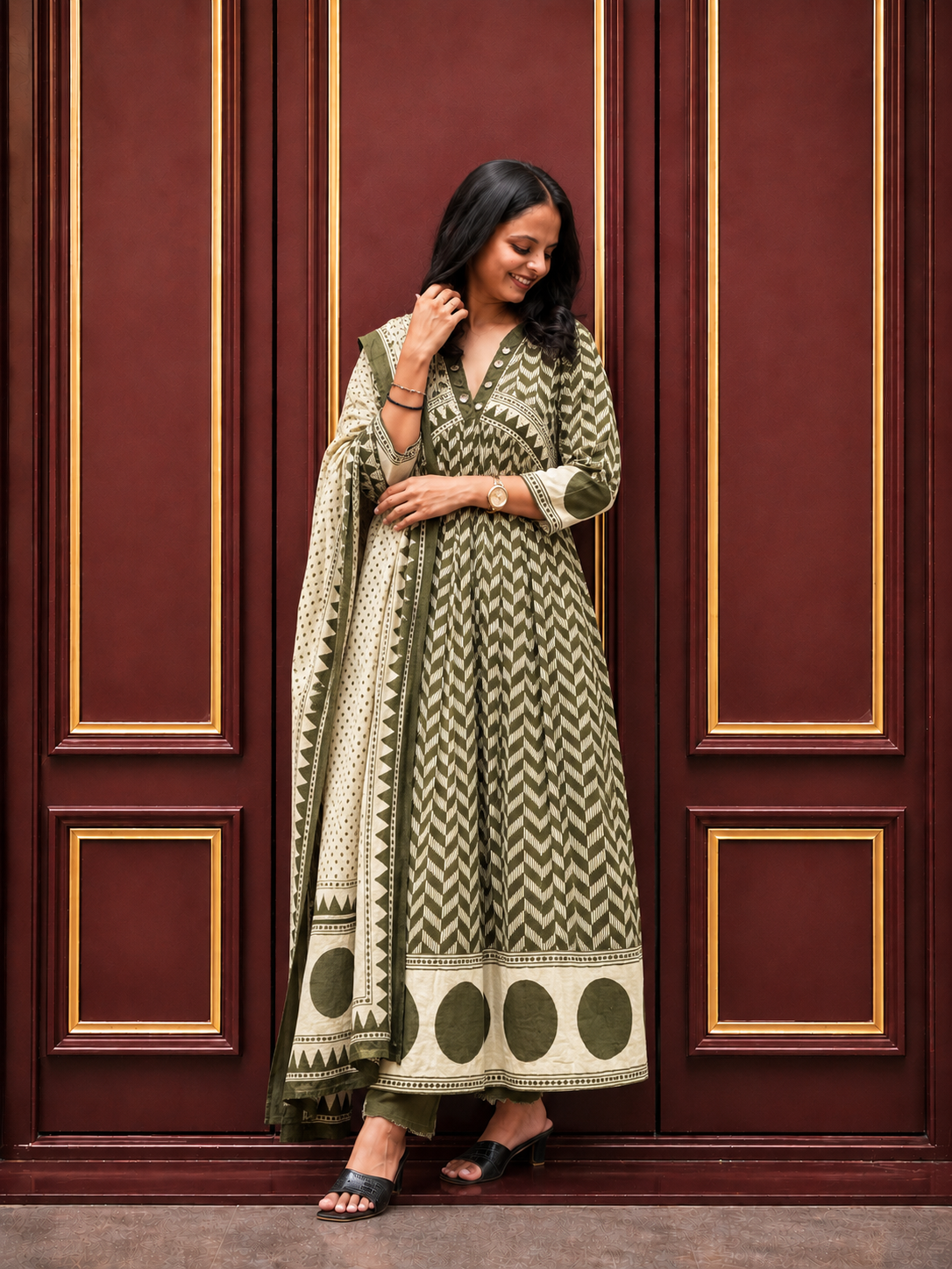 Premium Printed Cotton Kurta Set