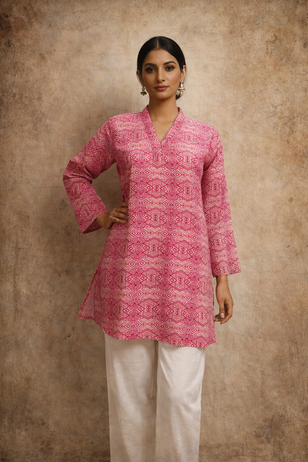 Printed Cotton Short Top | Daily Wear