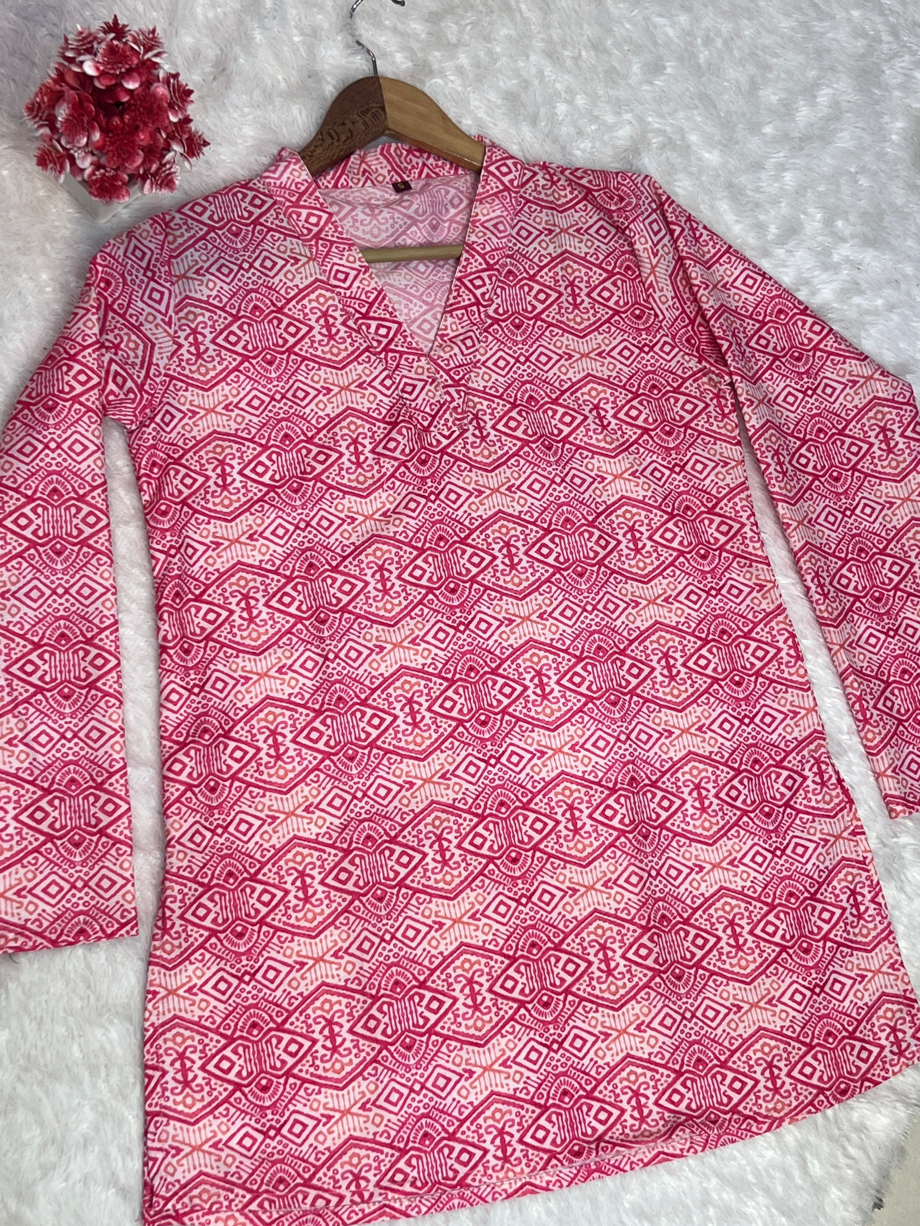 Printed Cotton Short Top | Daily Wear