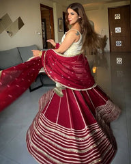 Embroidered Sharara Suit Set with Designer Dupatta