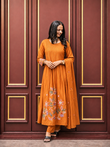 Premium Embroidered Cotton Kurta Set