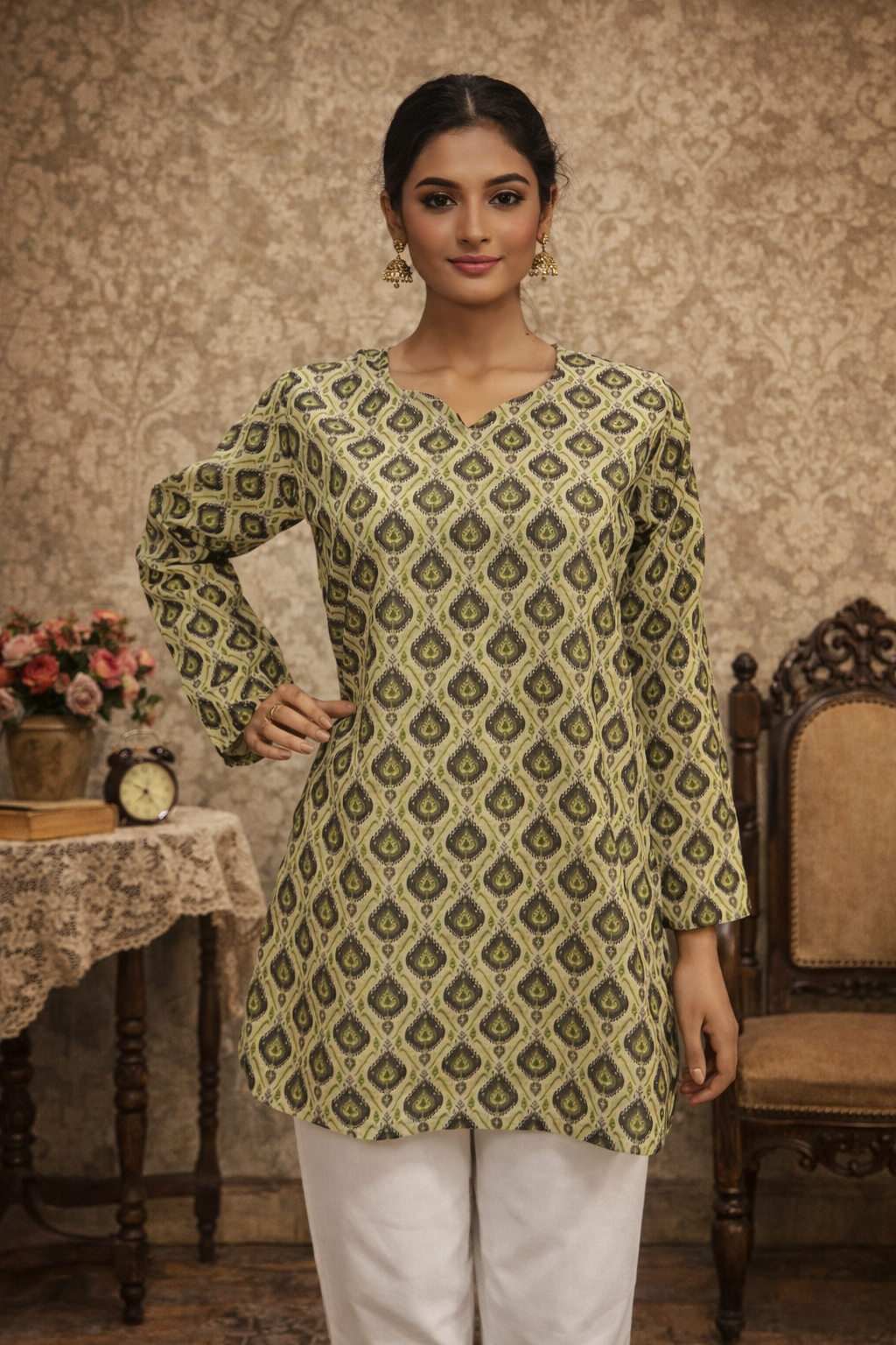 Printed Cotton Short Top | Daily Wear