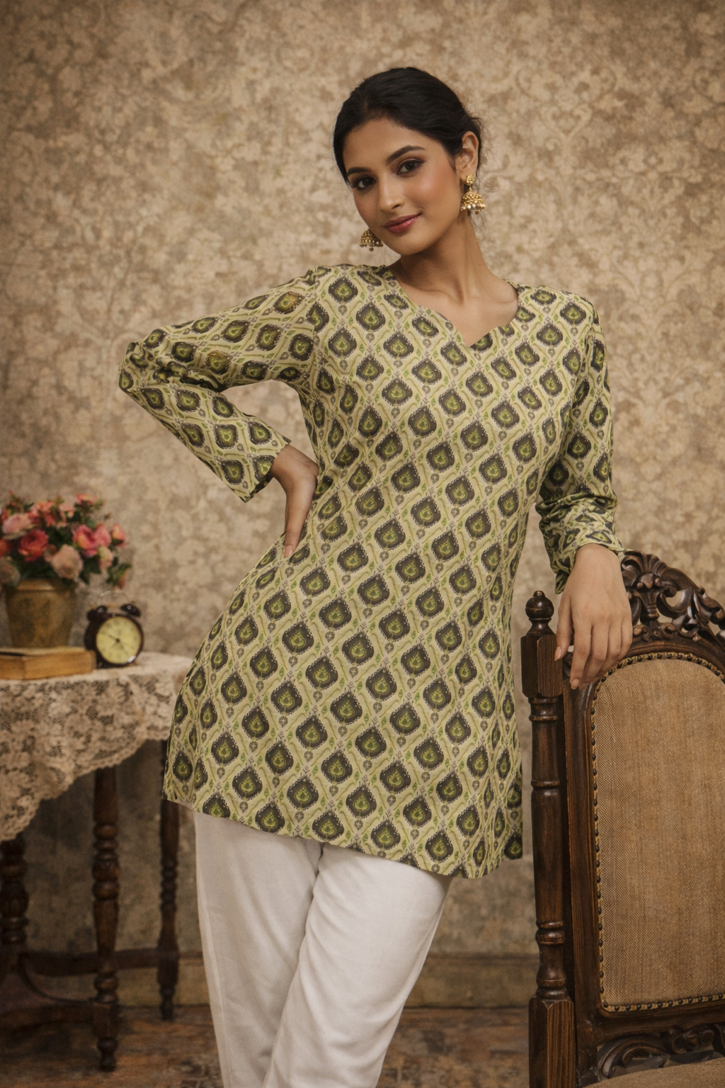 Printed Cotton Short Top | Daily Wear