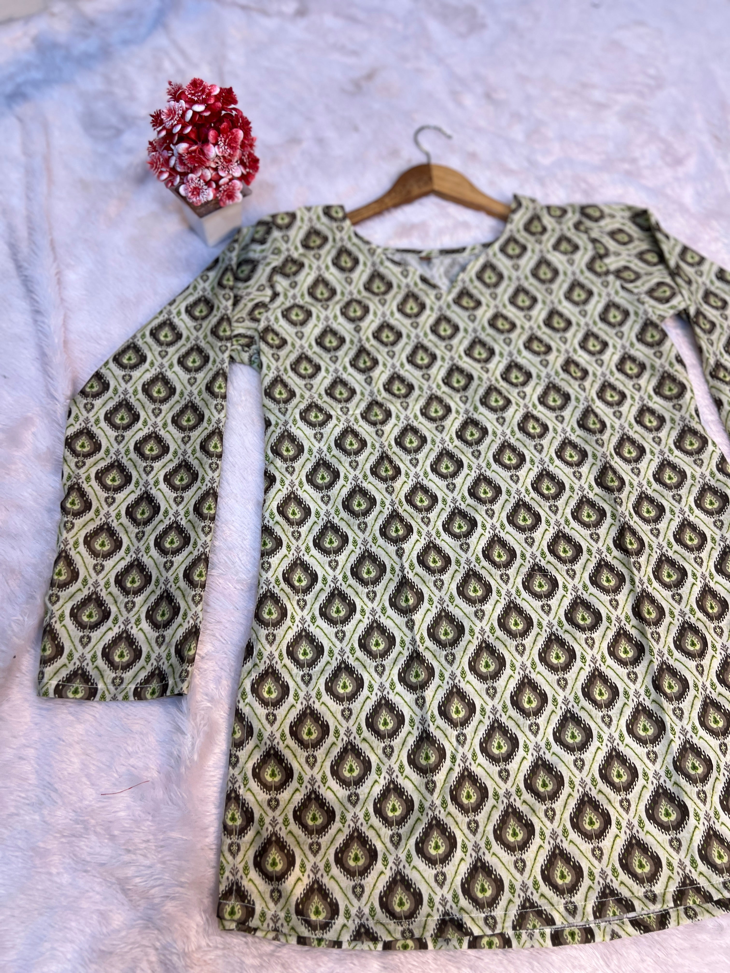 Printed Cotton Short Top | Daily Wear