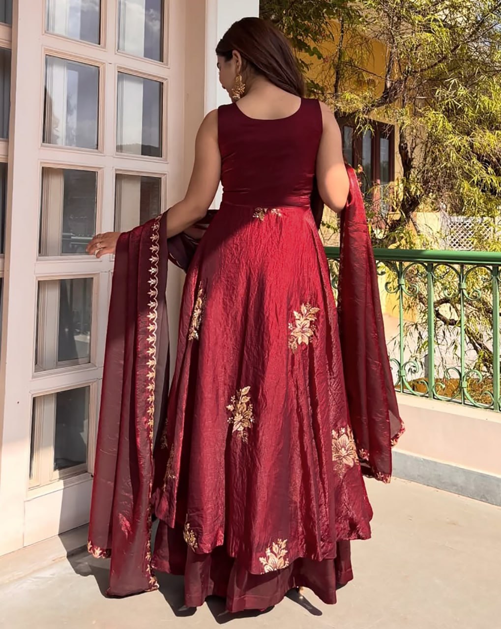 Embroidered Anarkali Kurta Set with Dupatta | Festive & Wedding