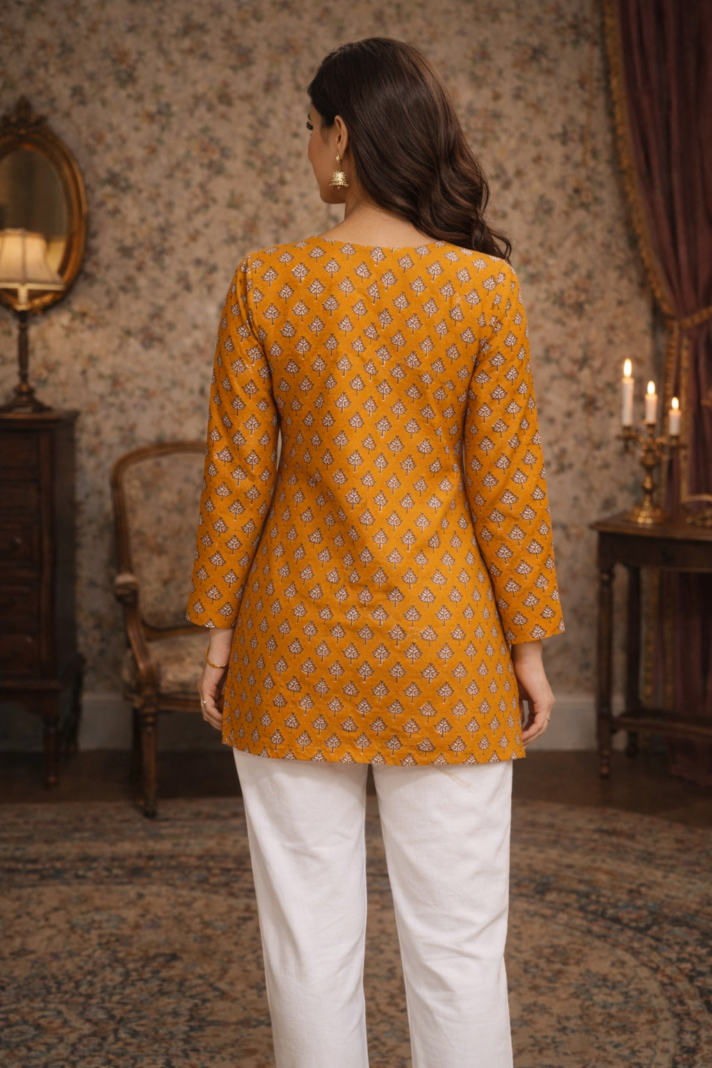 Printed Cotton Short Top | Daily Wear