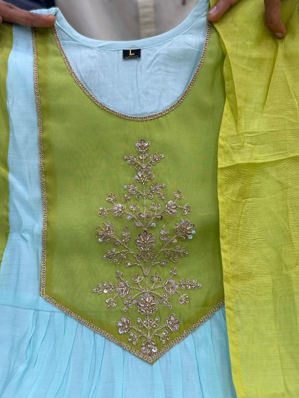 Women's Neck Embroidered Anarkali Kurta Pant & Dupatta Set | Premium Suit
