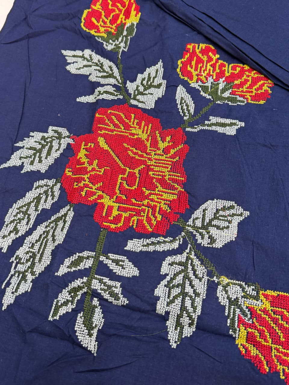 Floral Embrodriy Work Cotton Kurta Set