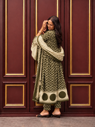 Premium Printed Cotton Kurta Set