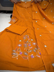 Premium Embroidered Cotton Kurta Set