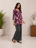 Women's Floral Print Square Neck Casual Top