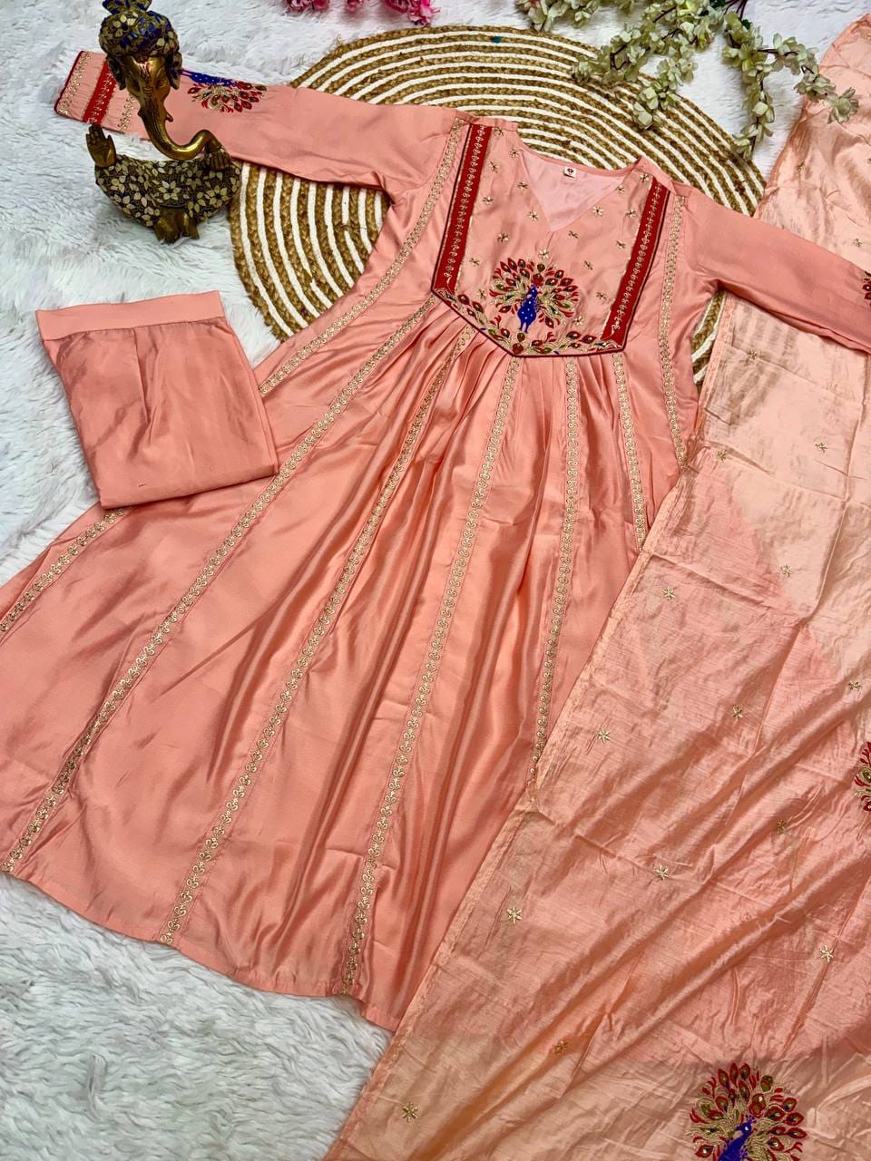 Women's Embroidered Anarkali Kurta Set