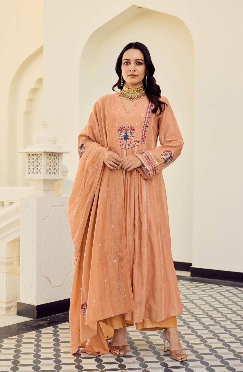 Women's Embroidered Anarkali Kurta Set