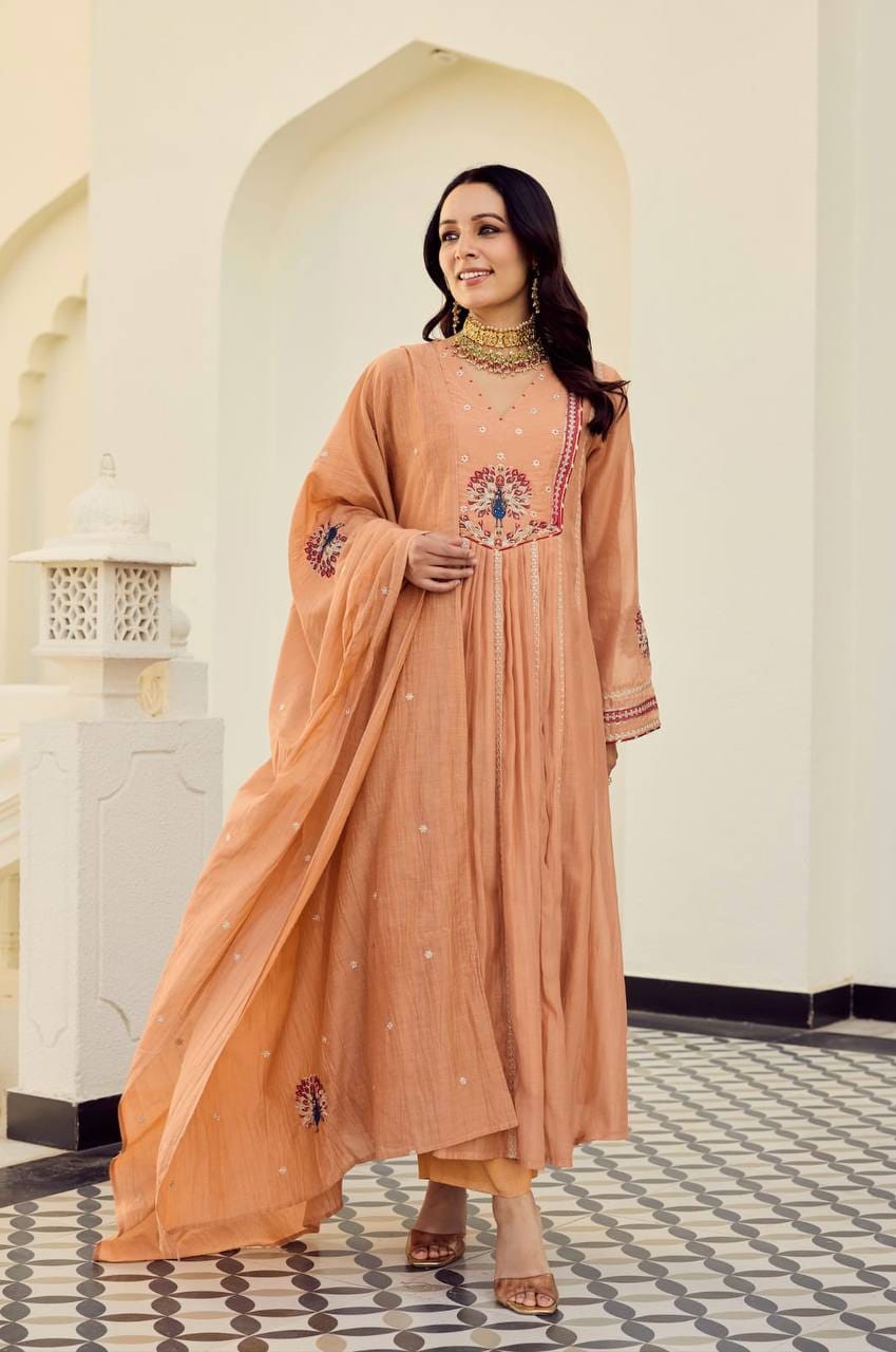 Women's Embroidered Anarkali Kurta Set