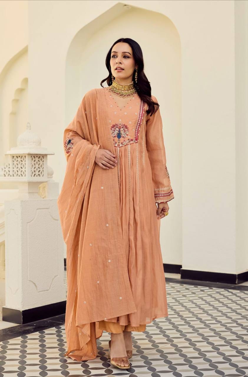 Women's Embroidered Anarkali Kurta Set