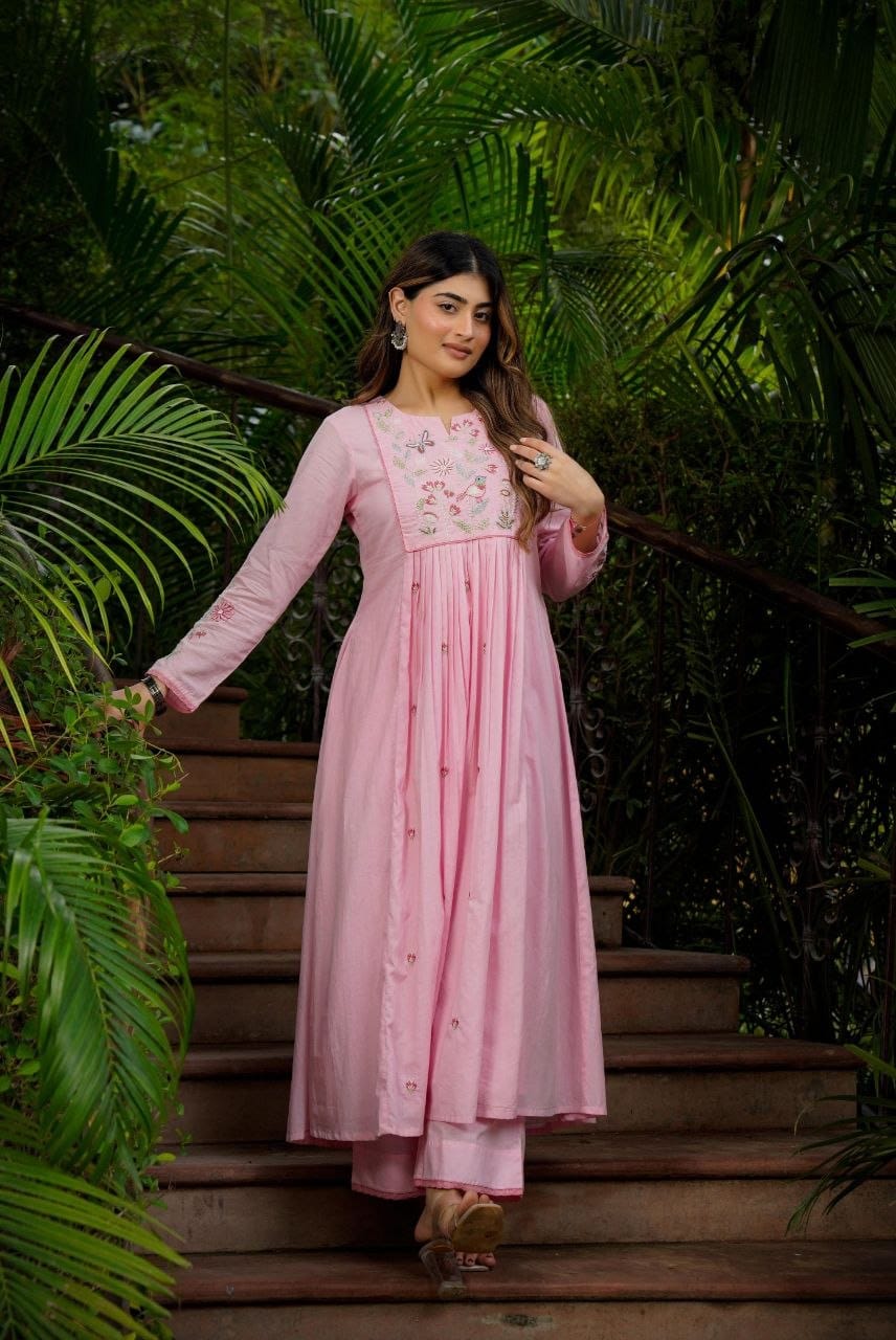 Women's Embroidered Anarkali Kurta Set
