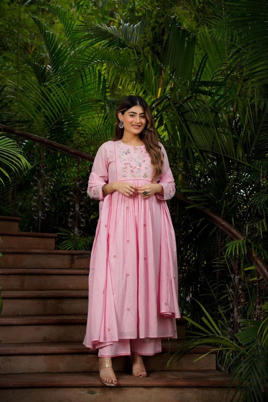 Women's Embroidered Anarkali Kurta Set