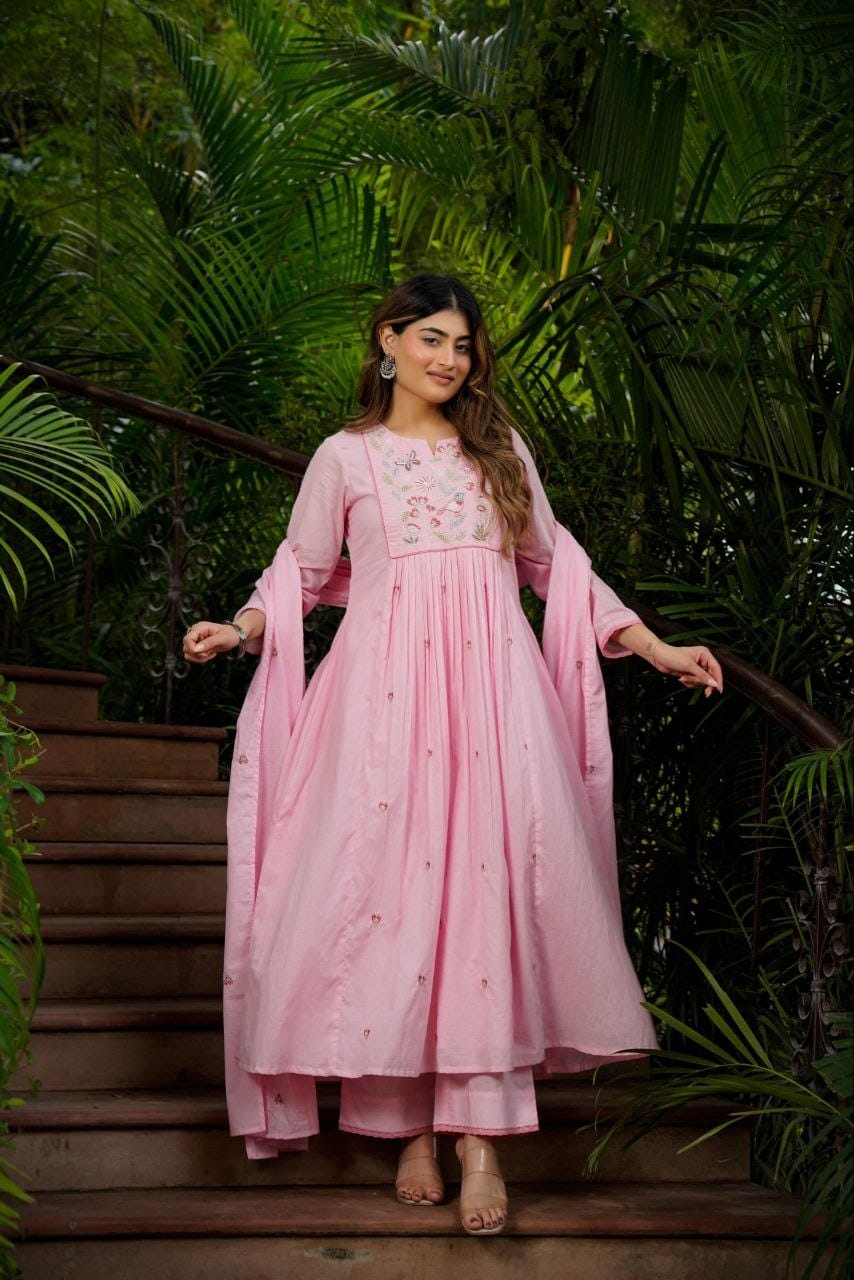 Women's Embroidered Anarkali Kurta Set