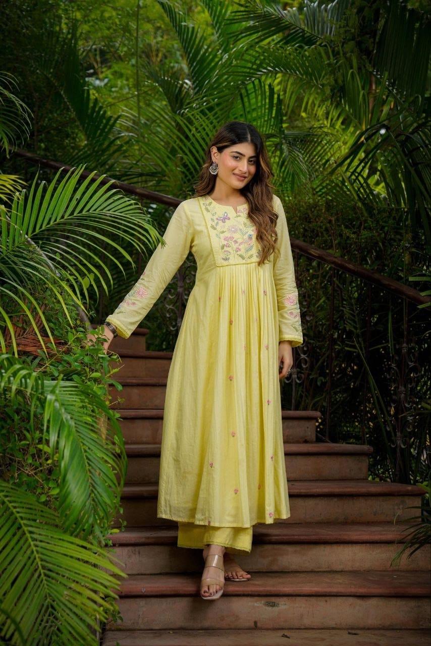 Women's Embroidered Anarkali Kurta Set