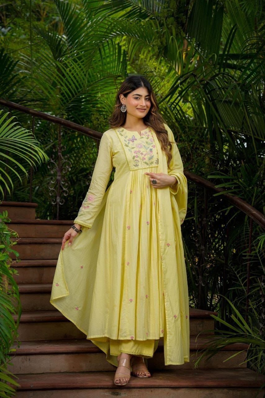 Women's Embroidered Anarkali Kurta Set