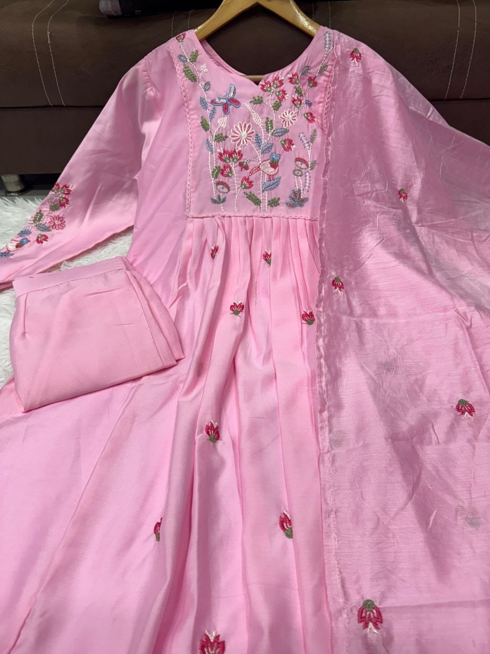 Women's Embroidered Anarkali Kurta Set