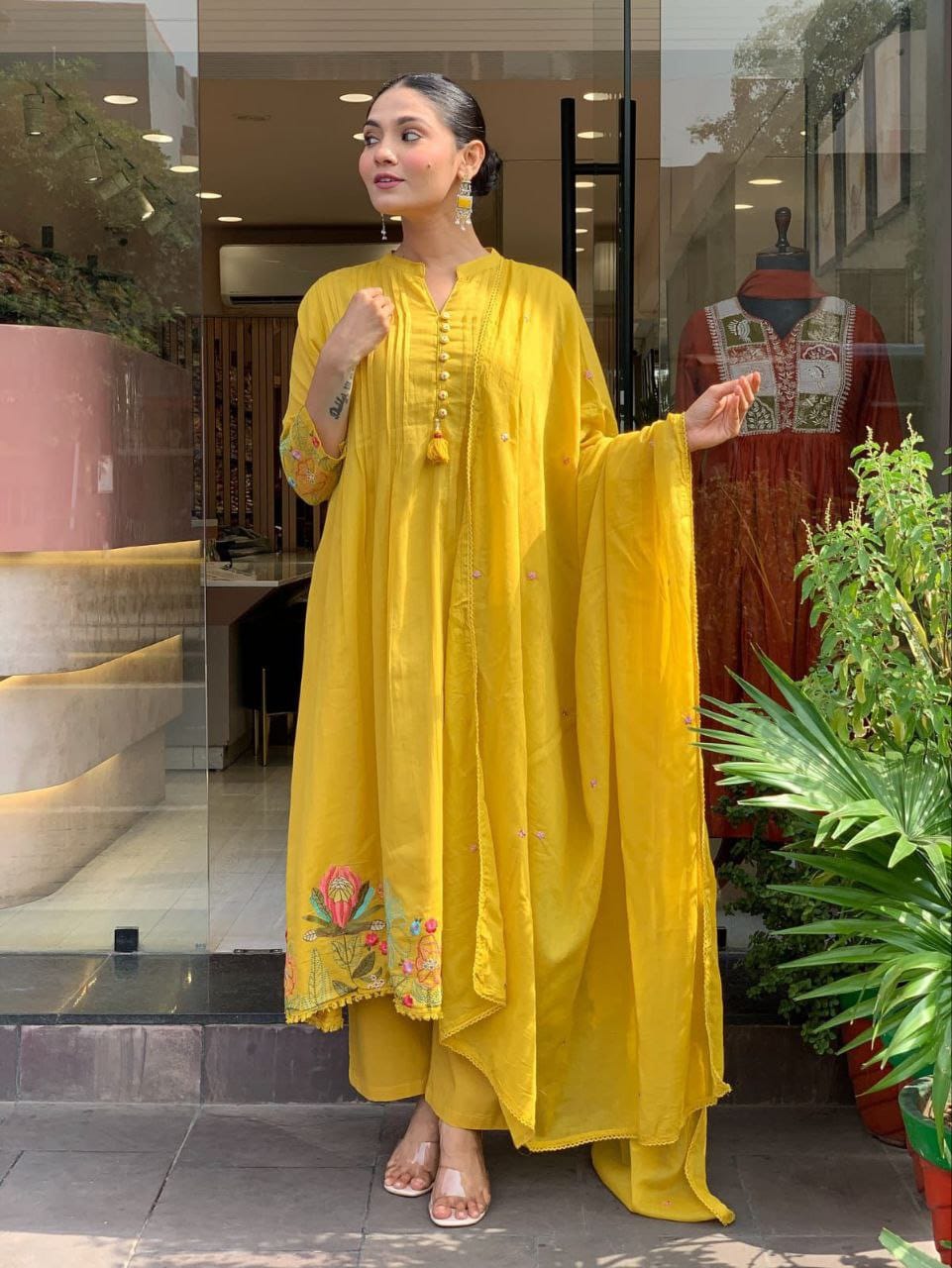 Women's Embroidered Anarkali Kurta Set